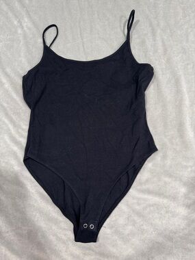Forever 21 Black Tank One-Piece Bodysuit